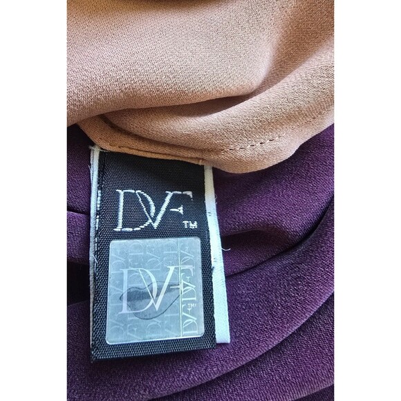 Diane Von Furstenberg color block silk baseball style shirt women's size medium - Picture 6 of 10